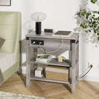 Table d'appoint à 3 niveauxTable de chevet étroite en bois avec tiroir, pour salon,