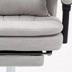Fauteuil de bureau de direction avec massage vibrant, chaise de bureau pivotante en microfibre, fauteuil d'ordinateur inclinable chauffant avec coussin de soutien lombaire, repose-pieds