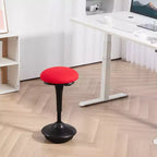 Chaise pivotante sans dossier, tabouret ergonomique actif réglable, avec mouvement de bascule, rembourré