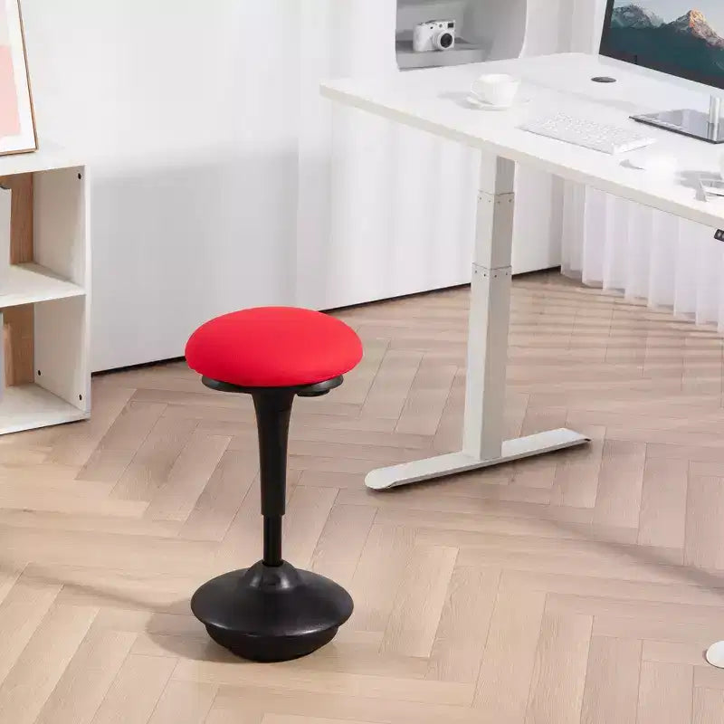 Chaise pivotante sans dossier, tabouret ergonomique actif réglable, avec mouvement de bascule, rembourré