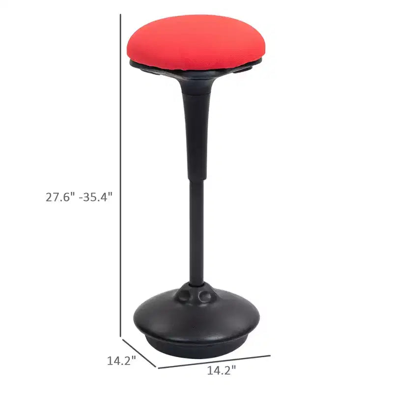 Chaise pivotante sans dossier, tabouret ergonomique actif réglable, avec mouvement de bascule, rembourré