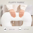 Chaise de bureau d'ordinateur sans accoudoirs, chaise de bureau, chaise de vanité en polaire Teddy en forme de cœur avec roulettes pivotantes