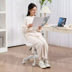 Chaise de bureau d'ordinateur sans accoudoirs, chaise de bureau, chaise de vanité en polaire Teddy en forme de cœur avec roulettes pivotantes