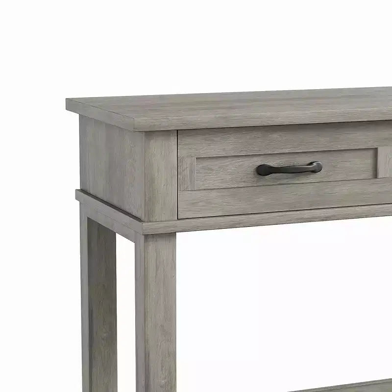 Console de style 54 avec 3 tiroirs, table de canapé étroite en bois à 2 niveaux derrière le canapé, table de couloir rectangulaire pour l'entrée du salon