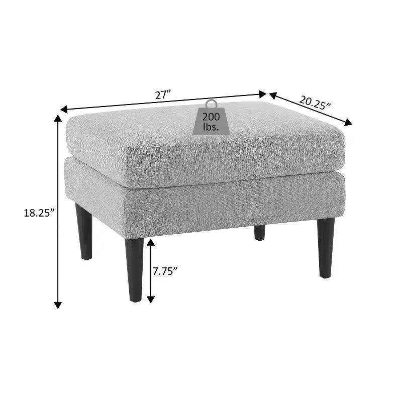 Pouf HomeStock Marlow style milieu de siècle