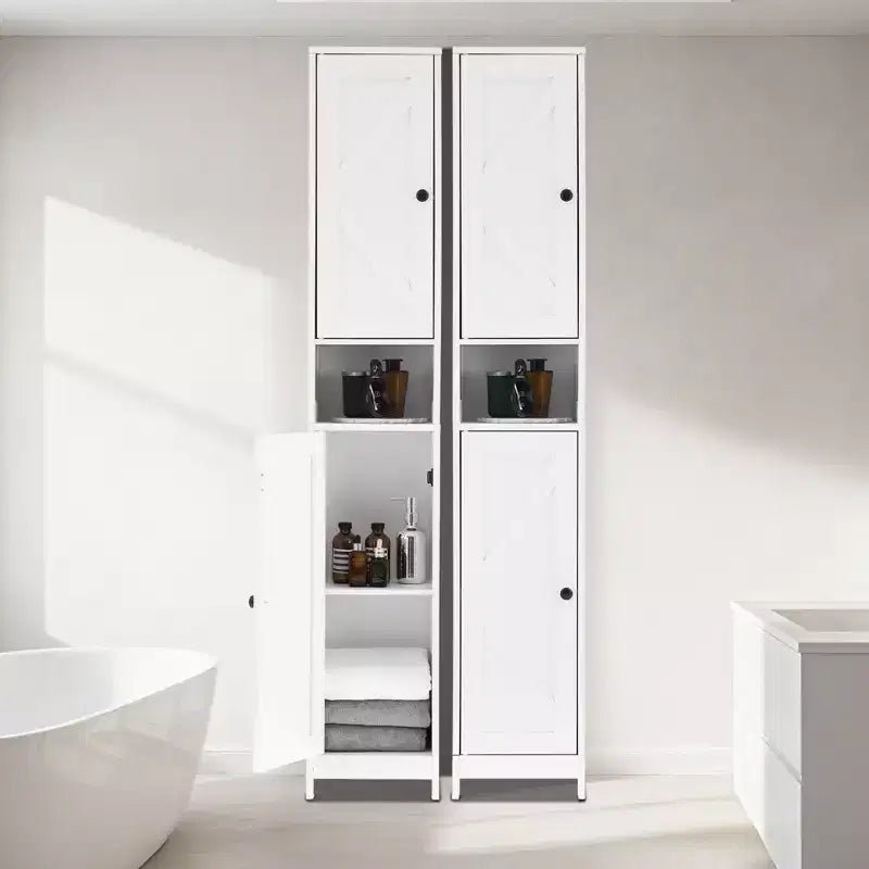 Ensemble de meubles de salle de bain modernes | Solution de rangement durable et peu encombrante | Ensemble complet pour une organisation de salle de bain élégante et fonctionnelle