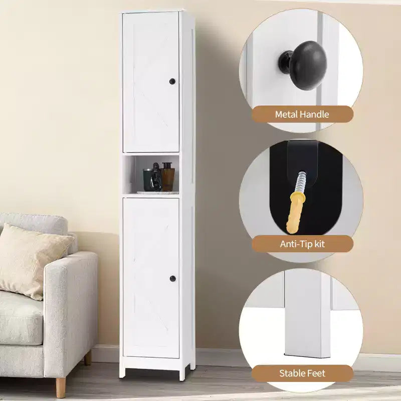 Ensemble de meubles de salle de bain modernes | Solution de rangement durable et peu encombrante | Ensemble complet pour une organisation de salle de bain élégante et fonctionnelle