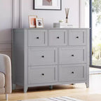 Commode Acekool à 7 tiroirs, en bois, moderne, tiroirs de rangement profonds et plateau large, dispositif anti-basculement de sécurité, pour chambre à coucher, salon