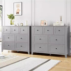 Commode Acekool à 7 tiroirs, en bois, moderne, tiroirs de rangement profonds et plateau large, dispositif anti-basculement de sécurité, pour chambre à coucher, salon