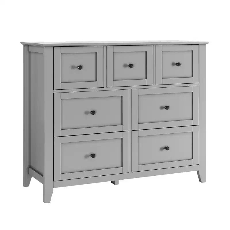Commode Acekool à 7 tiroirs, en bois, moderne, tiroirs de rangement profonds et plateau large, dispositif anti-basculement de sécurité, pour chambre à coucher, salon