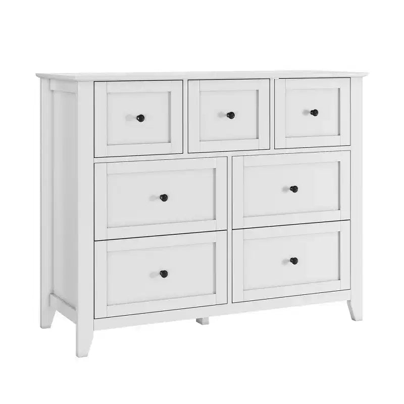 Commode Acekool à 7 tiroirs, en bois, moderne, tiroirs de rangement profonds et plateau large, dispositif anti-basculement de sécurité, pour chambre à coucher, salon
