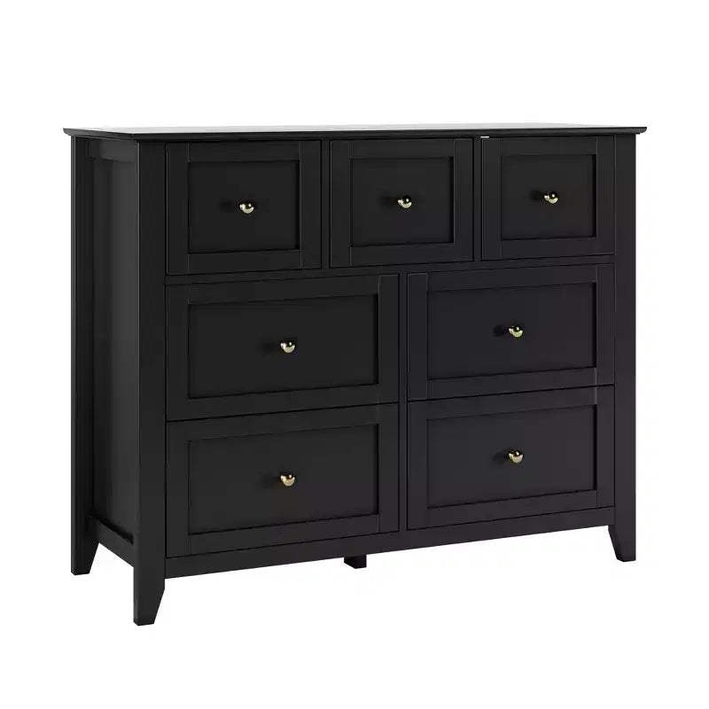 Commode Acekool à 7 tiroirs, en bois, moderne, tiroirs de rangement profonds et plateau large, dispositif anti-basculement de sécurité, pour chambre à coucher, salon