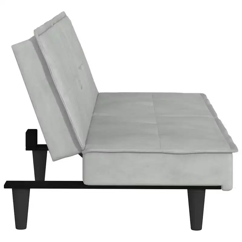 vidaXL Canapé-lit convertible avec porte-gobelets pour salon Velours