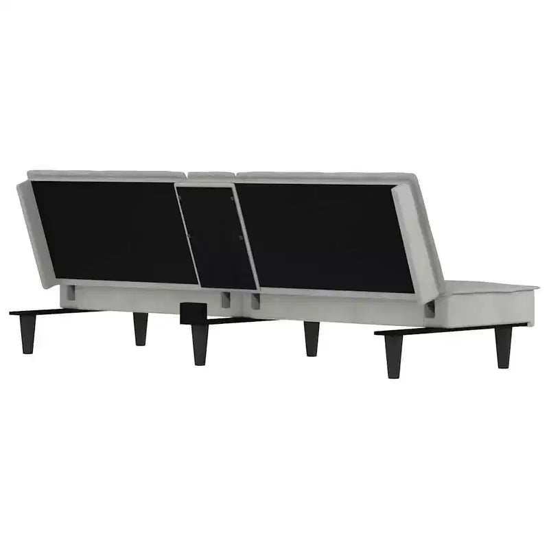 vidaXL Canapé-lit convertible avec porte-gobelets pour salon Velours
