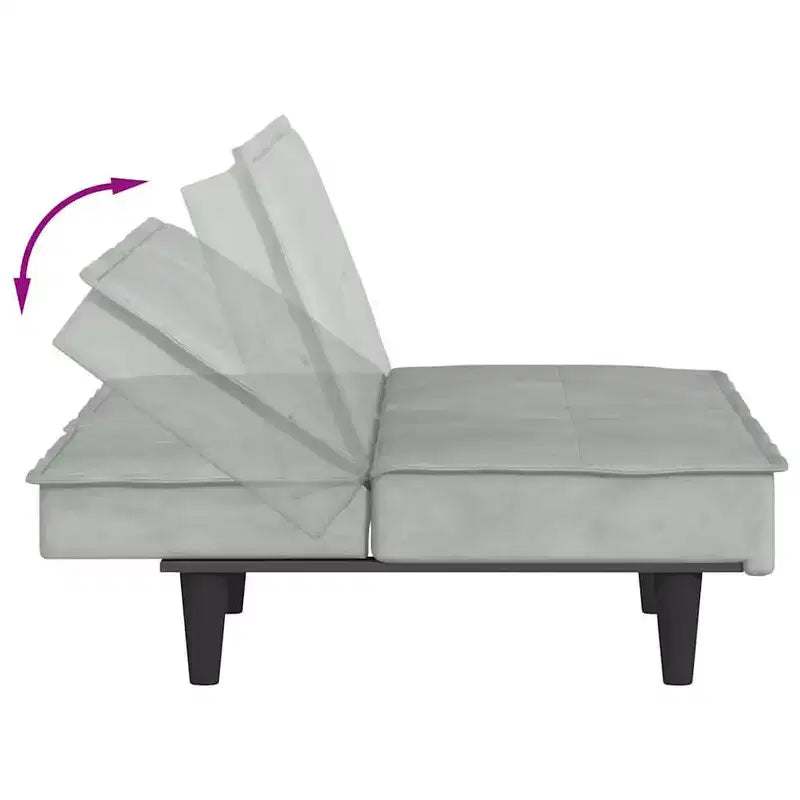 vidaXL Canapé-lit convertible avec porte-gobelets pour salon Velours