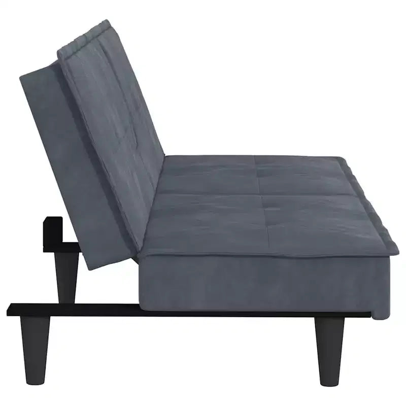 vidaXL Canapé-lit convertible avec porte-gobelets pour salon Velours
