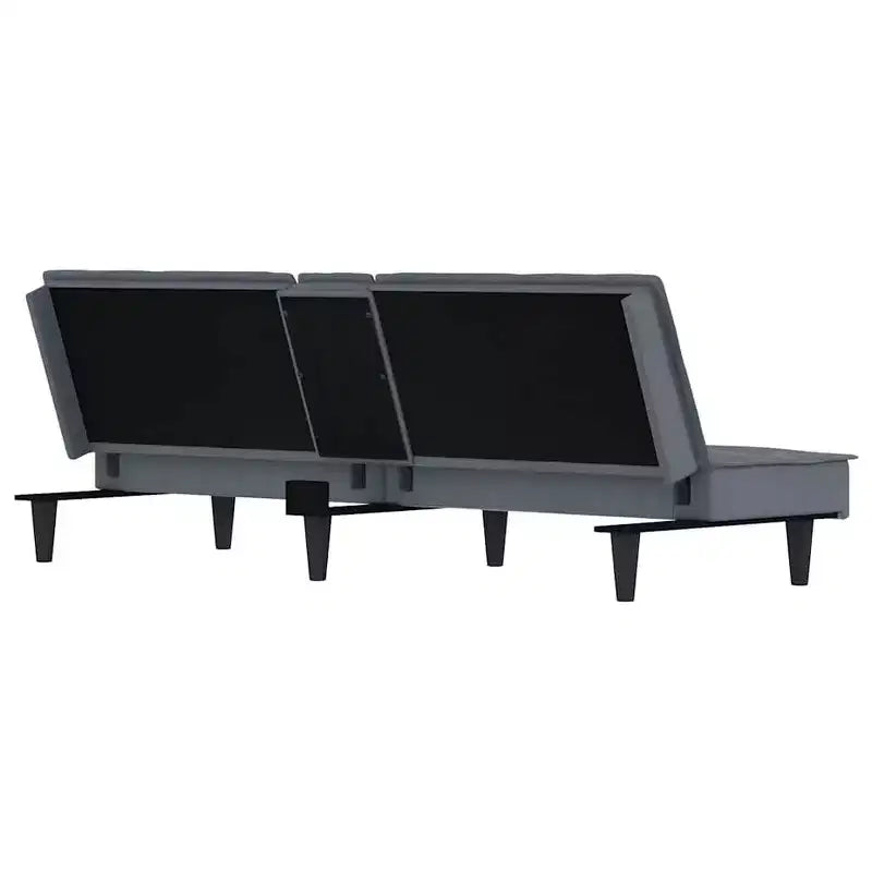 vidaXL Canapé-lit convertible avec porte-gobelets pour salon Velours