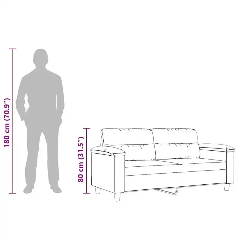vidaXL Fauteuil club rembourré pour salon en tissu microfibre
