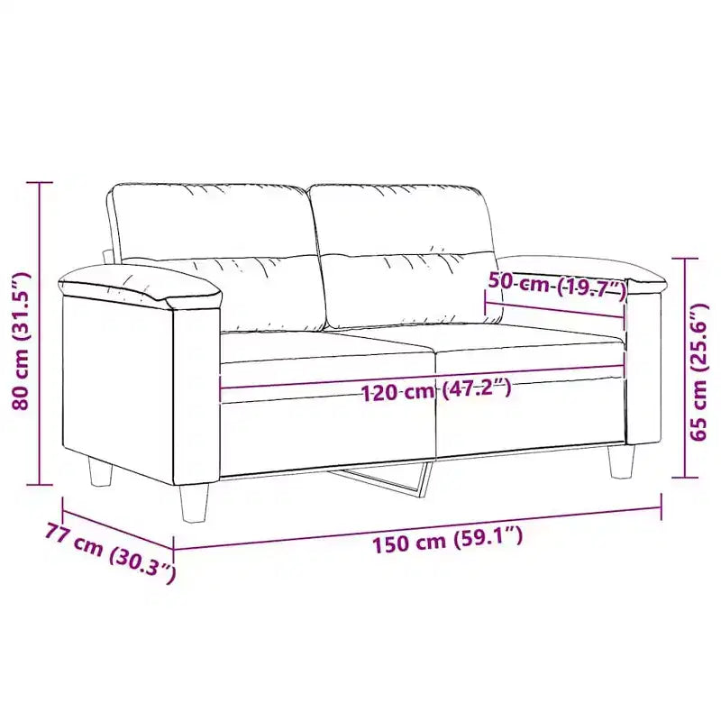 vidaXL Fauteuil club rembourré pour salon en tissu microfibre