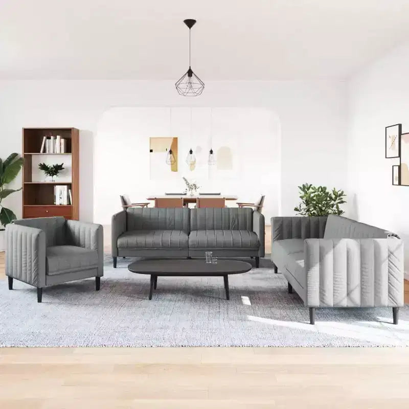vidaXL Ensemble de canapés Fauteuil TV de salon rembourré en tissu