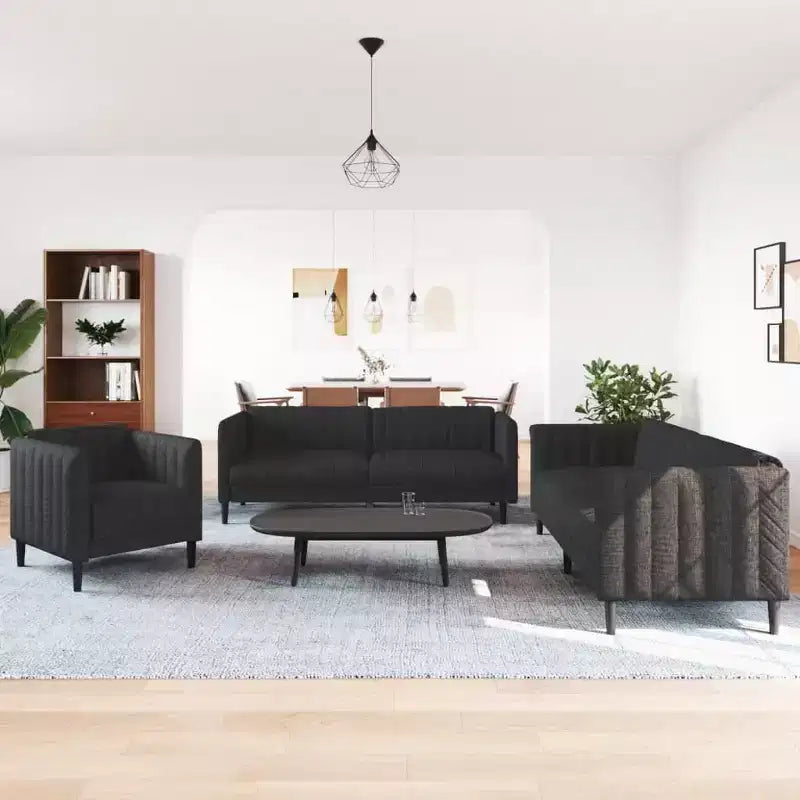 vidaXL Ensemble de canapés Fauteuil TV de salon rembourré en tissu