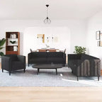 vidaXL Ensemble de canapés Fauteuil TV de salon rembourré en tissu