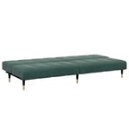 vidaXL Canapé convertible 2 places avec repose-pieds, lit de salon en velours