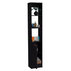 Meuble de Rangement de Salle de Bain Okak avec 6 Étagères, Meuble de Rangement Fin avec Étagère Réglable pour Salle de Bain, Salon, Cuisine