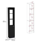 Meuble de Rangement de Salle de Bain Okak avec 6 Étagères, Meuble de Rangement Fin avec Étagère Réglable pour Salle de Bain, Salon, Cuisine