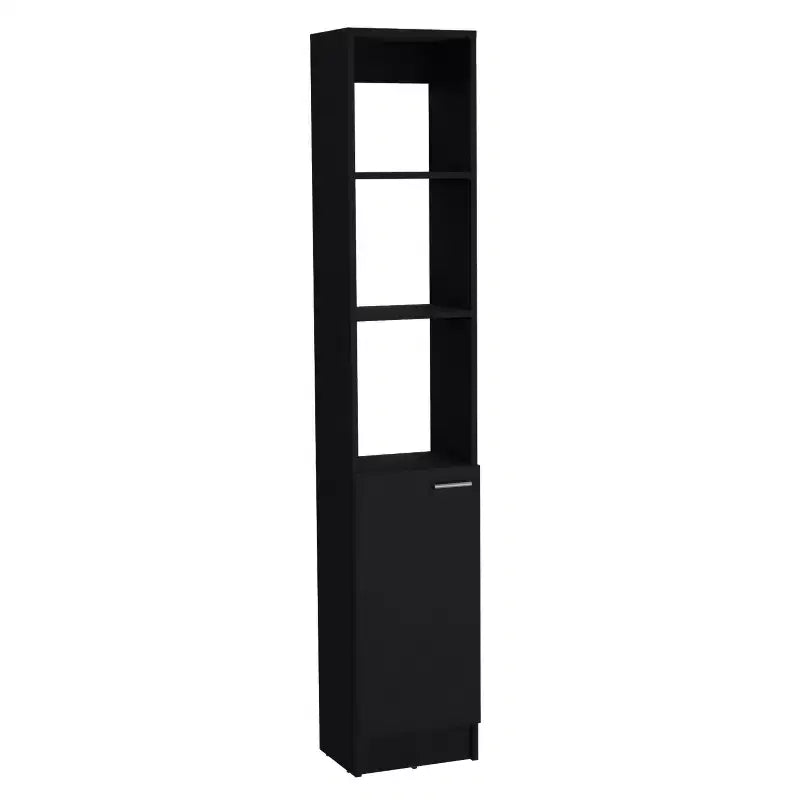 Meuble de Rangement de Salle de Bain Okak avec 6 Étagères, Meuble de Rangement Fin avec Étagère Réglable pour Salle de Bain, Salon, Cuisine