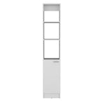 Meuble de Rangement de Salle de Bain Okak avec 6 Étagères, Meuble de Rangement Fin avec Étagère Réglable pour Salle de Bain, Salon, Cuisine