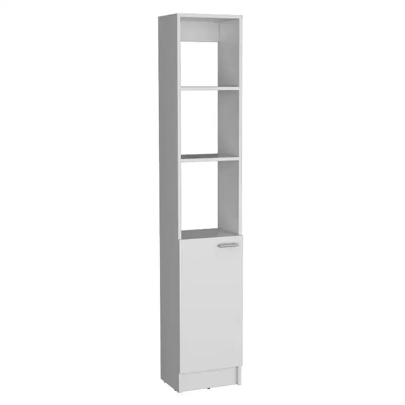 Meuble de Rangement de Salle de Bain Okak avec 6 Étagères, Meuble de Rangement Fin avec Étagère Réglable pour Salle de Bain, Salon, Cuisine