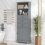 Meuble de rangement haut de salle de bain Okak avec 3 tiroirs et une étagère réglable, organisateur de salle de bain pour la salle de bain, le salon