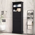 Okak Tall Bathroom Storage Cabinet with 3 Drawers and Adjustable Shelf, Bathroom Organizer for Bathroom, Living Room
