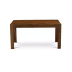 5-Piece Natural Brown Finish Solid Wood Top-Rectangular Dining Room Set-Seats 4