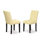 Ensemble de salle à manger 7 pièces, table de cuisine rectangulaire avec 6 chaises - rallonge de 42/60 et pieds noirs