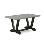 HomeStock Table à manger en bois massif finition chêne naturel 6 pièces avec 1 banc et 4 chaises