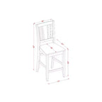 Ensemble de salle à manger hauteur comptoir - Table et chaises 3 pièces - Ensemble de pub de cuisine moderne - Table 30x48 pouces
