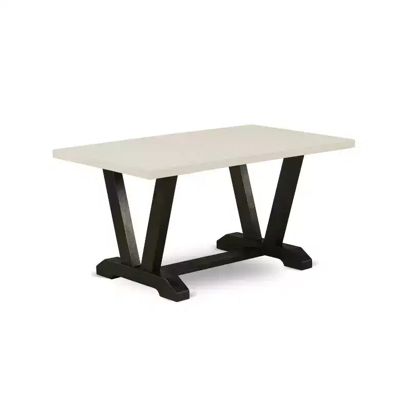 Table à manger HomeStock 7 pièces en bois massif finition chêne naturel avec 6 chaises