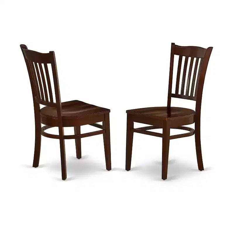 Ensemble de salle à manger rectangulaire 7 pièces Table de 60 pouces avec 6 chaises de cuisine en bois