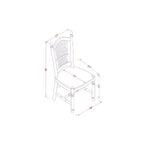Ensemble de salle à manger moderne 5 pièces - Table ronde et 4 chaises - Ensemble de cuisine blanc lin
