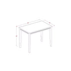 Ensemble de salle à manger 3 pièces HomeStock avec table rectangulaire à plateau en bois massif au fini noyer antique