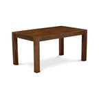 Table de salle à manger HomeStock 7 pièces avec plateau en bois massif et finition en chêne naturel et 6 chaises Parson