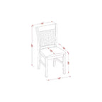 HomeStock Table de salle à manger 6 places rectangulaire en bois massif finition acajou avec 1 banc et 4 chaises