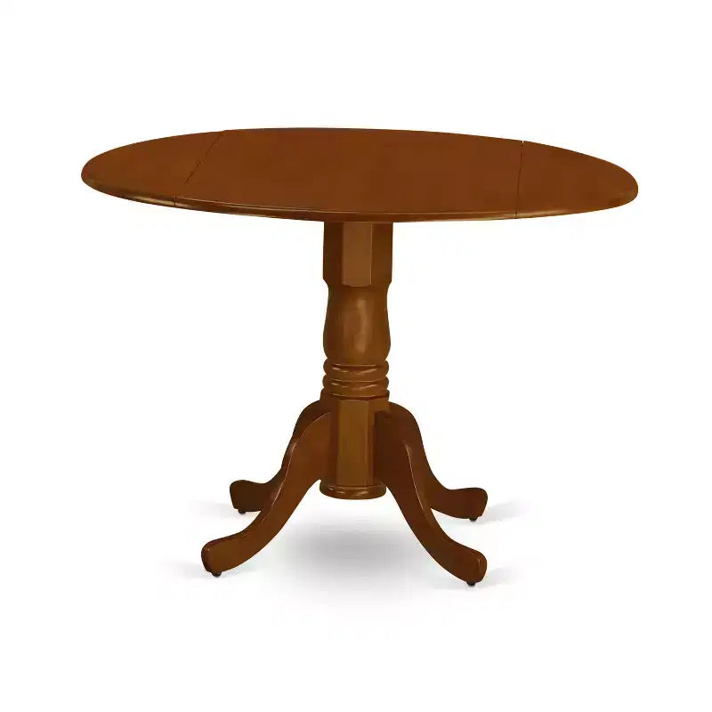 Round Dining Table Set - 3 Piece Asian Style Table & Chairs - 42 Buttermilk Cherry Finish