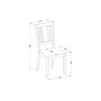 Ensemble de salle à manger 5 pièces - Table ronde de 91 cm et 4 chaises en bois - Style éclectique