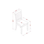 Ensemble de salle à manger Nordic Kitchen - Table et chaises 5 pièces - Bois massif - Finition Cappuccino - Table ronde pour 4 personnes