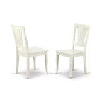 Ensemble de salle à manger du Sud-Ouest 5 pièces Table ronde et chaises - Table de 42 pouces, design à lattes verticales