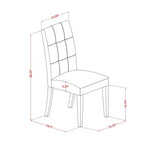 Ensemble table à manger ronde avec 2 chaises - Ensemble de table de salle à manger moderne en chêne