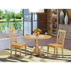 Ensemble de salle à manger - Table ronde avec 2 chaises en bois - Meubles de salle à manger modernes